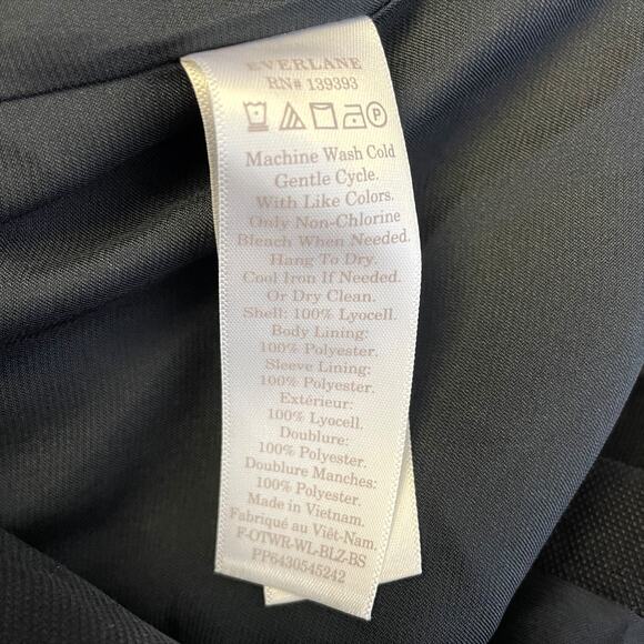Everlane Womens The Easy Blazer Size 4 Black One Button NWT $128 - Picture 10 of 10